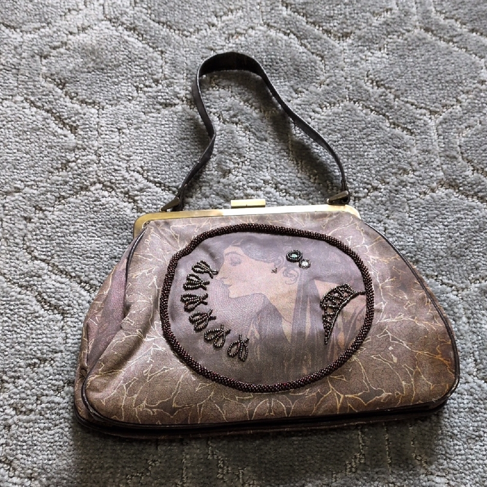 Vintage Marlo Brown Beaded Women's Bag